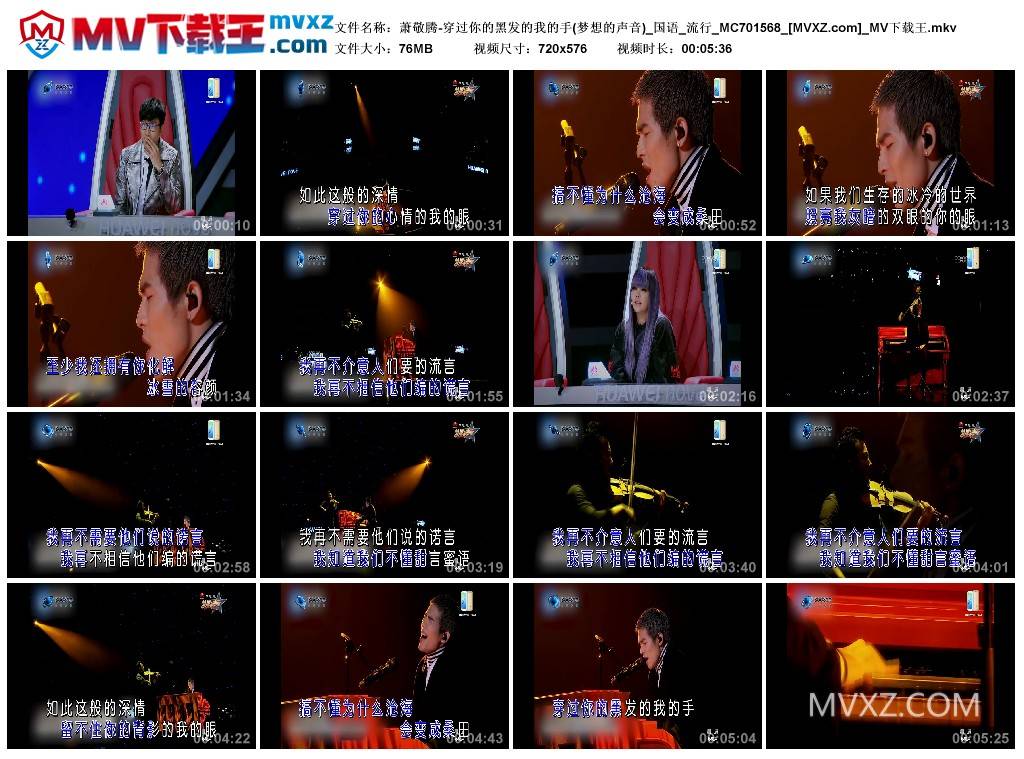 萧敬腾-穿过你的黑发的我的手(梦想的声音)_国语_流行_MC701568